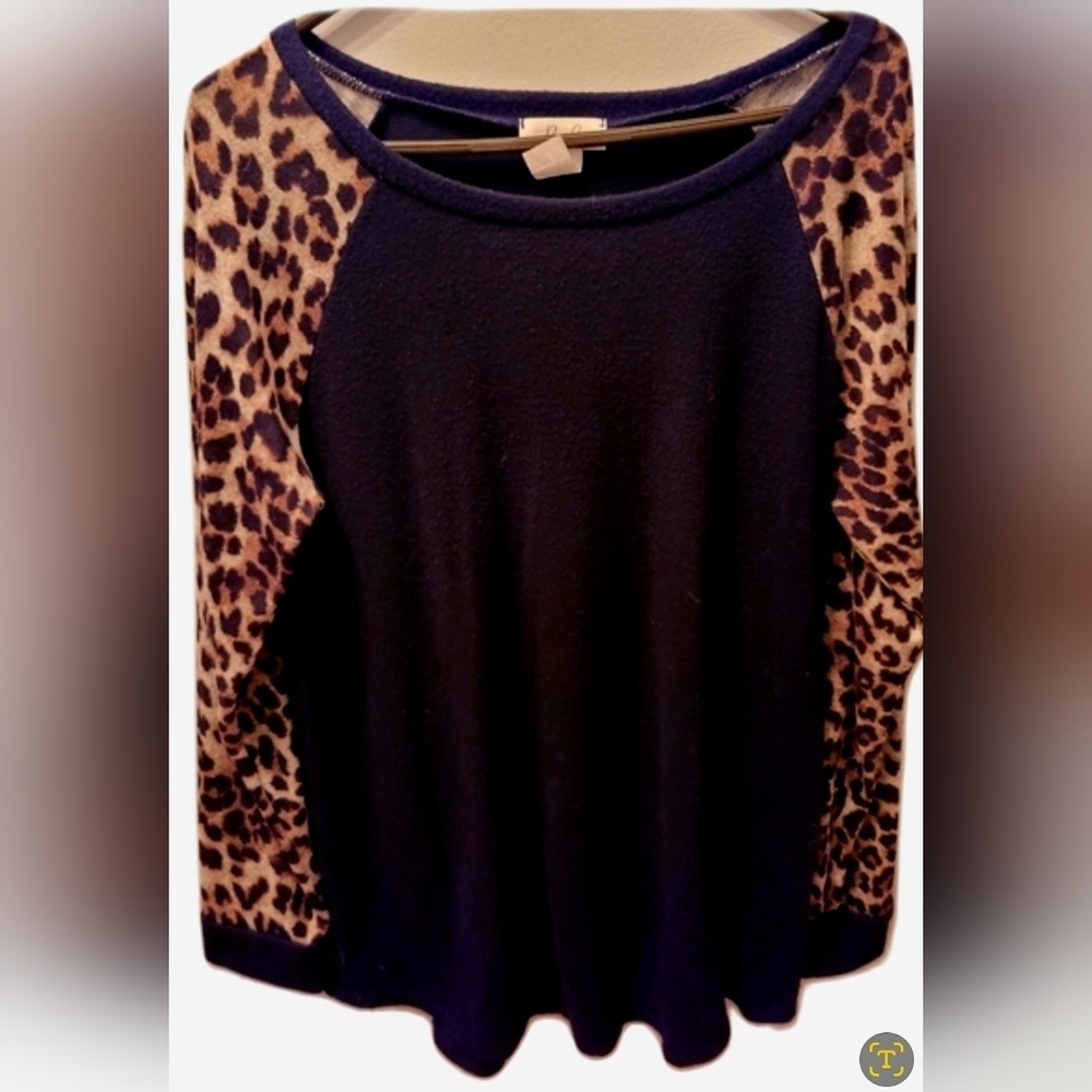 Leopard Long Sleeve Sweater Mob Wife